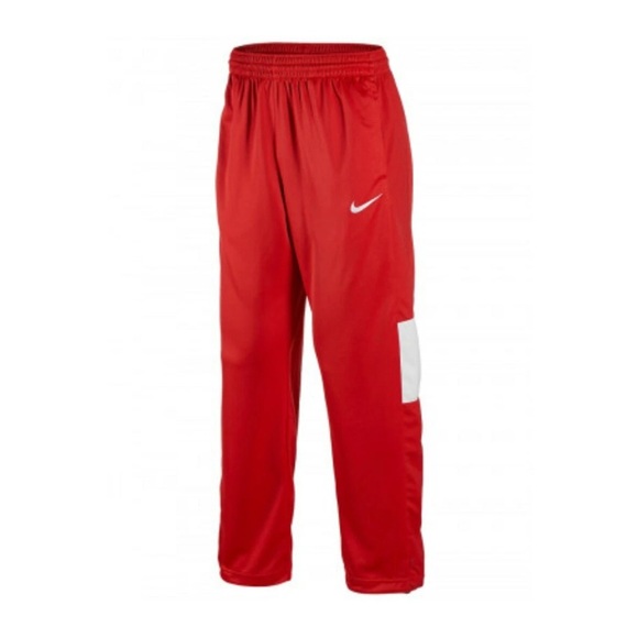 NEW Nike Men MEDIUM Dri Fit Rivalry Warm Up Tear-off Pants Red White Athletic - Picture 1 of 6